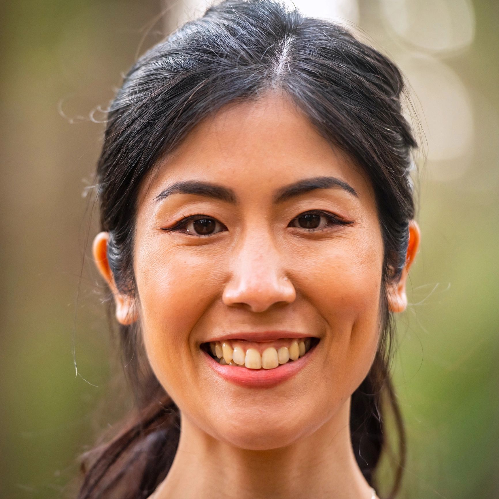 Smiling woman portrait in natural light
