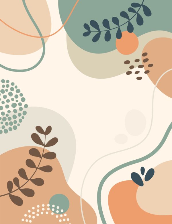Rhythmic Living Reset cover: soft warm neutral abstract background with subtle botanical feel