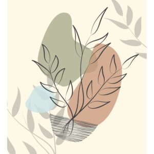 Soft abstract botanical background in warm neutral tones